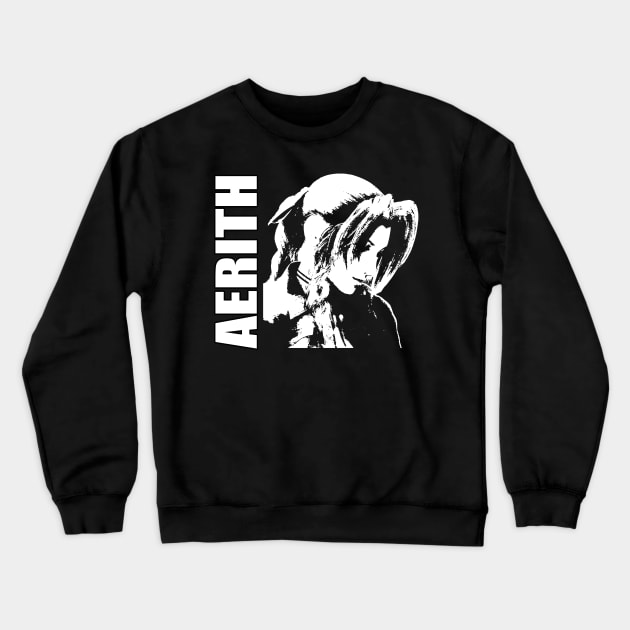 Aerith - Final Fantasy VII Crewneck Sweatshirt by thethirddriv3r